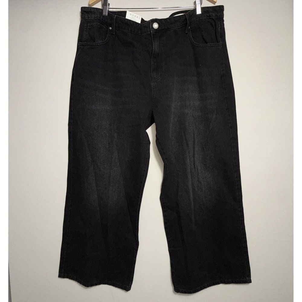 Cotton On‎ Women's Relaxed Wide Leg Jean Pants Black Size 16